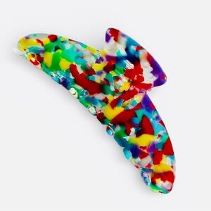 Bright Confetti Acrylic Hair Clip New